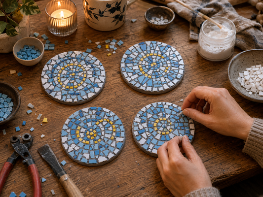Mandala Coasters Level 1 Physical Kit — Set of 4