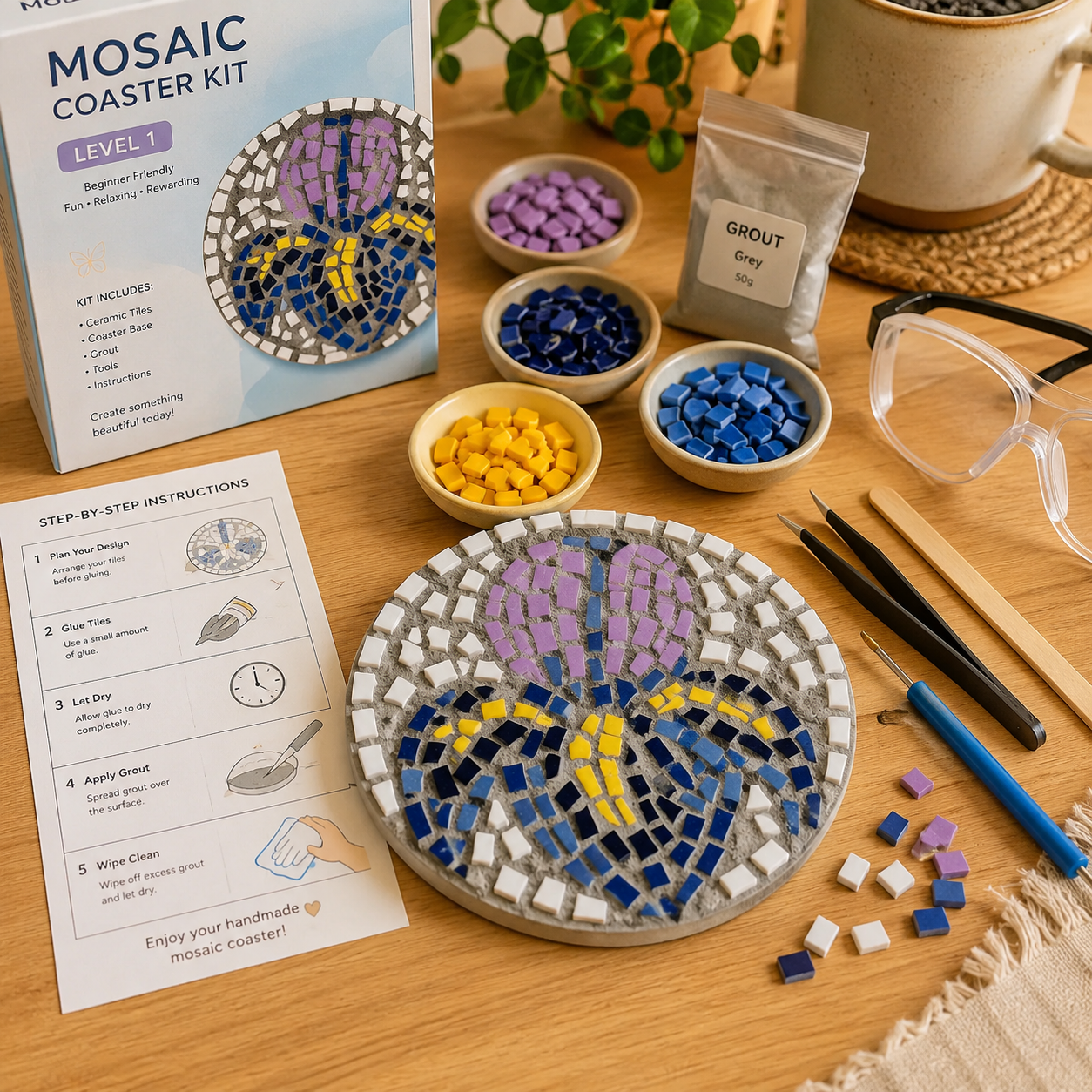 Iris Coasters Physical Kit — Set of 2