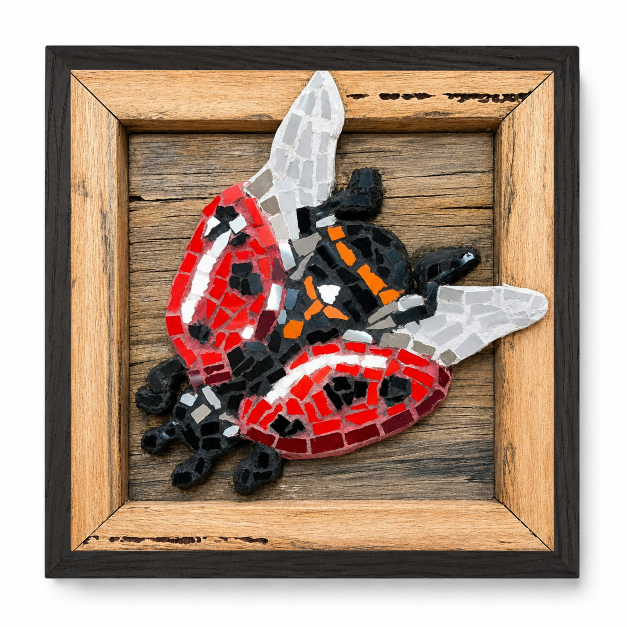 Lady Splendour Ladybug Mosaic – Framed Poster Masterpiece