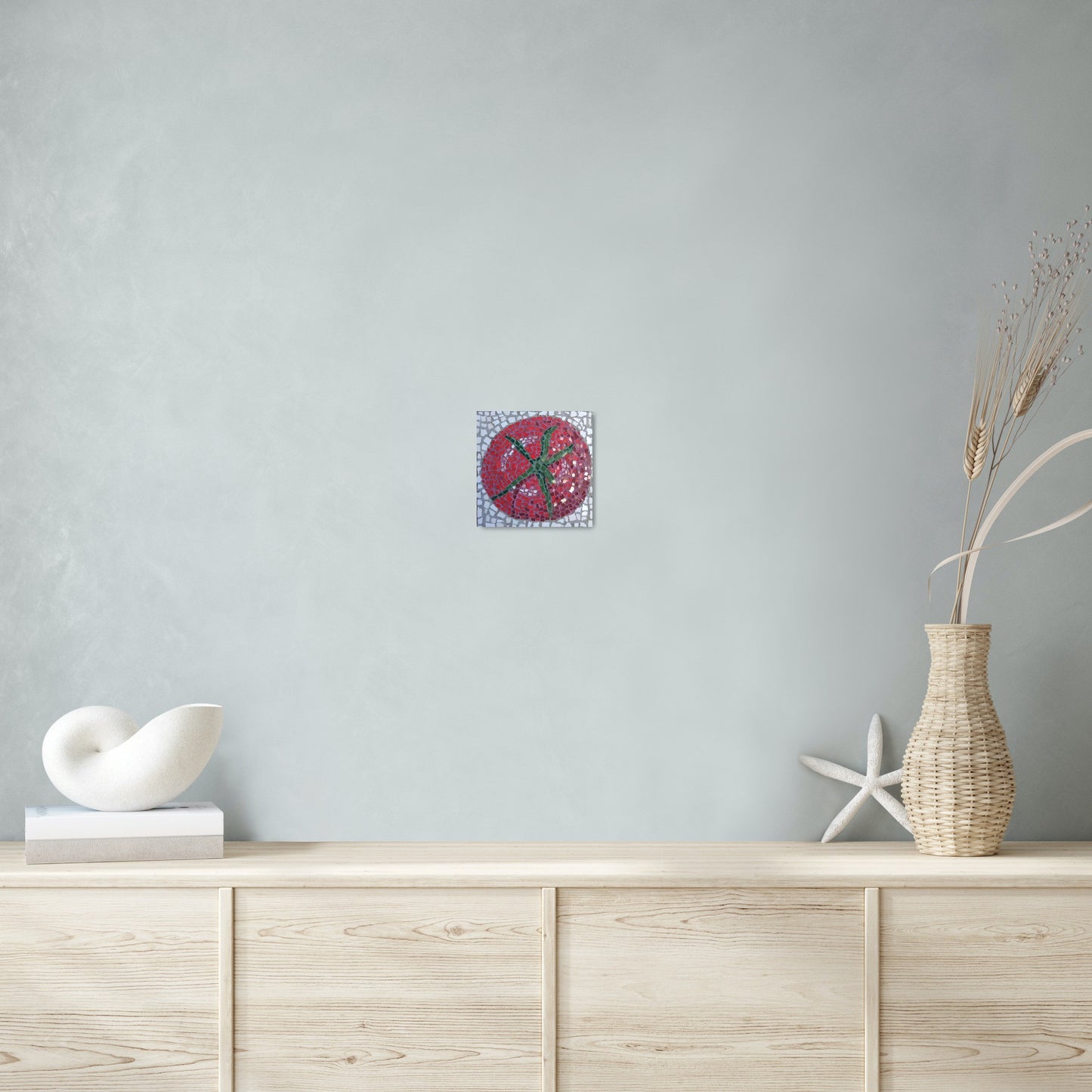 Perfectly Ripe Original Mosaic Artwork | 15cm Tomato Mosaic