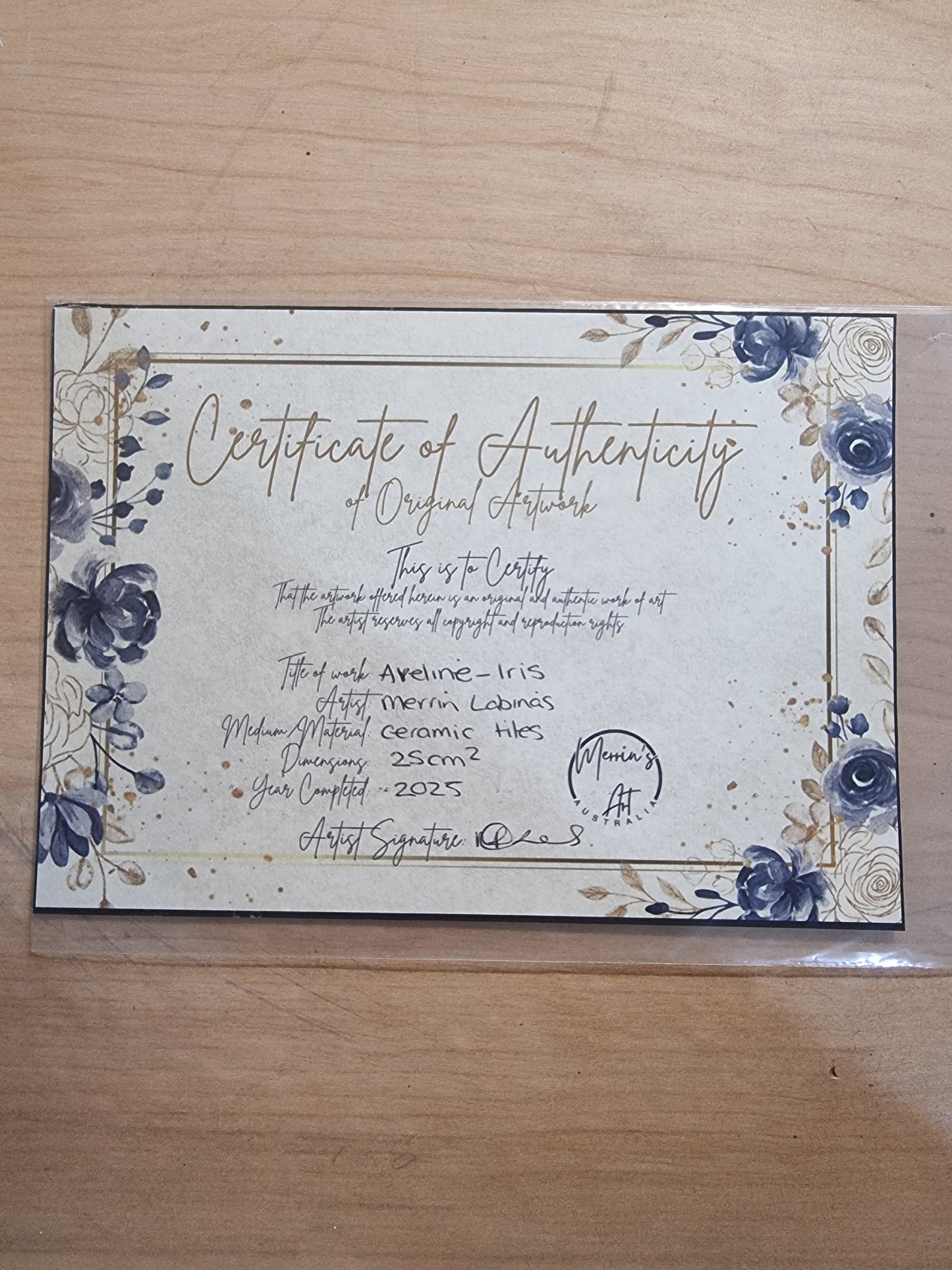 "Aveline" Medium Hanging Iris Mosaic — One of a Kind