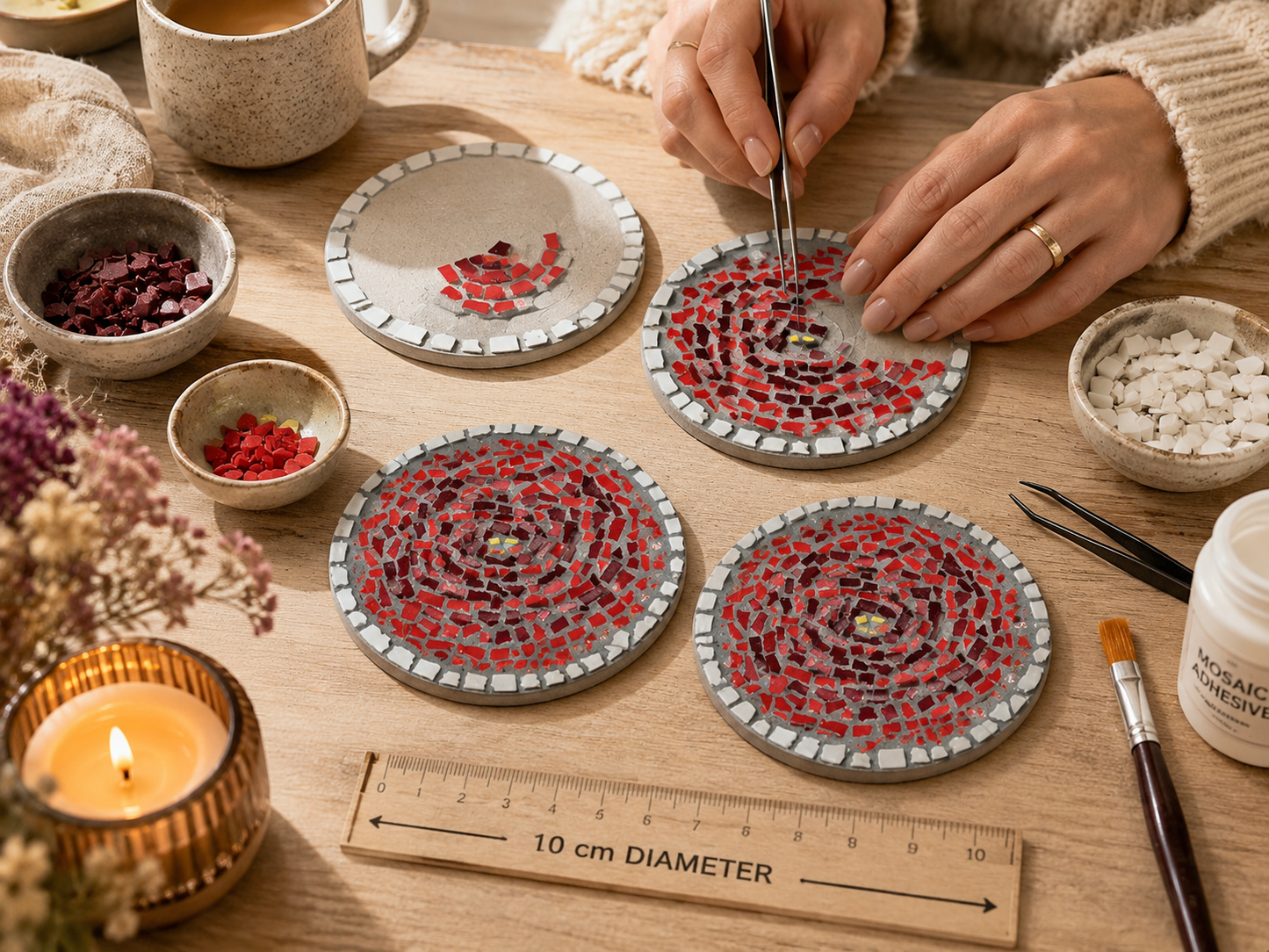 Rose Coaster — Digital Download Design Template