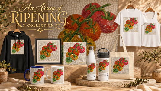 An Array of Ripening Merchandise | Mosaic Prints, Mugs, Gifts & Growth-Inspired Art