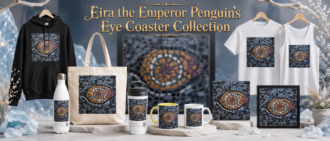 Eira the Emperor Penguin Art Merchandise | Mosaic Prints, Gifts &amp; Lifestyle Products