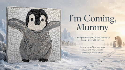 🐧 “I’m Coming, Mummy”: Penguin Chick Art Prints, Canvas Wall Art & Family Connection Decor