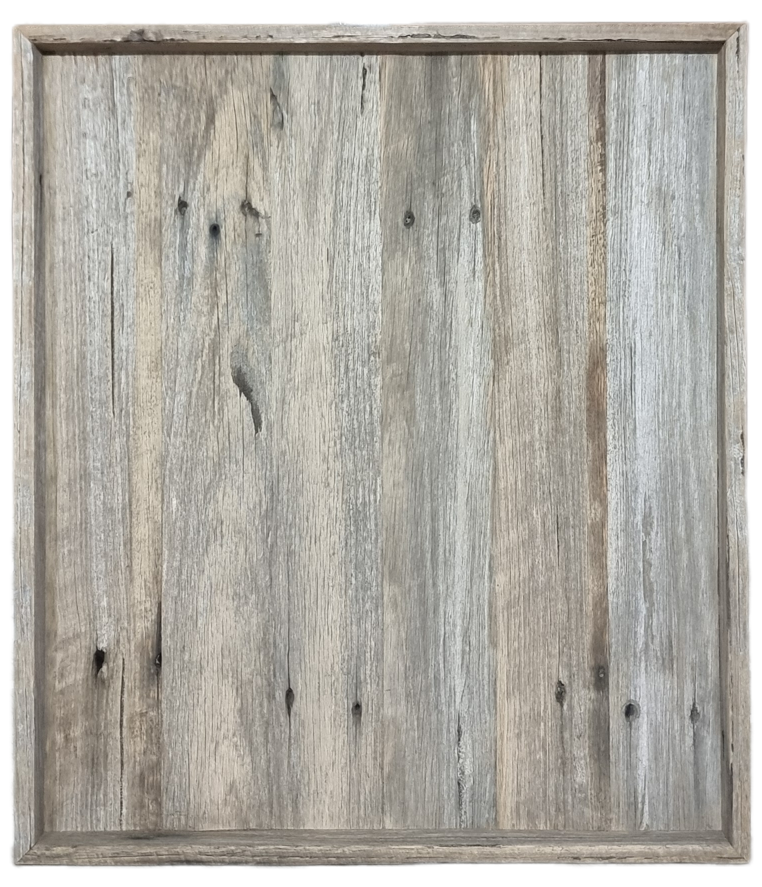 A Recycled timber wooden mosaic substrate frame