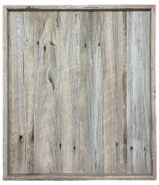 A Recycled timber wooden mosaic substrate frame