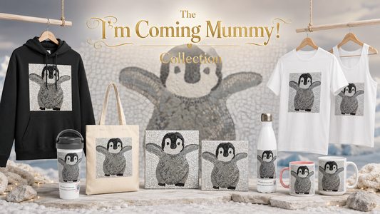 “I’m Coming, Mummy” Penguin Mosaic Merchandise | Story-Driven Art