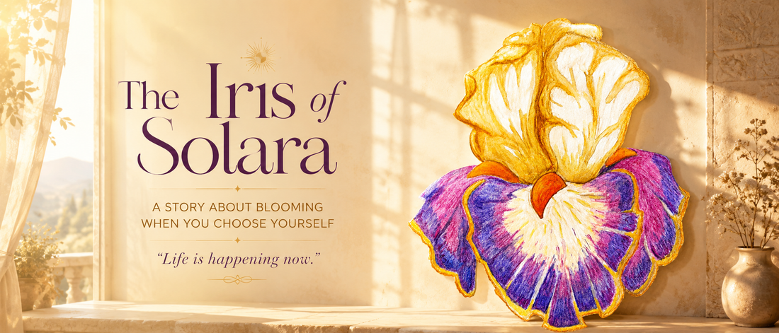 🌸 The Iris of Solara: Iris Art Prints, Canvas Wall Art & Self-Acceptance Decor