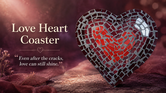 Love Heart Coaster Mosaic | A Story of Loving Differently and Fully