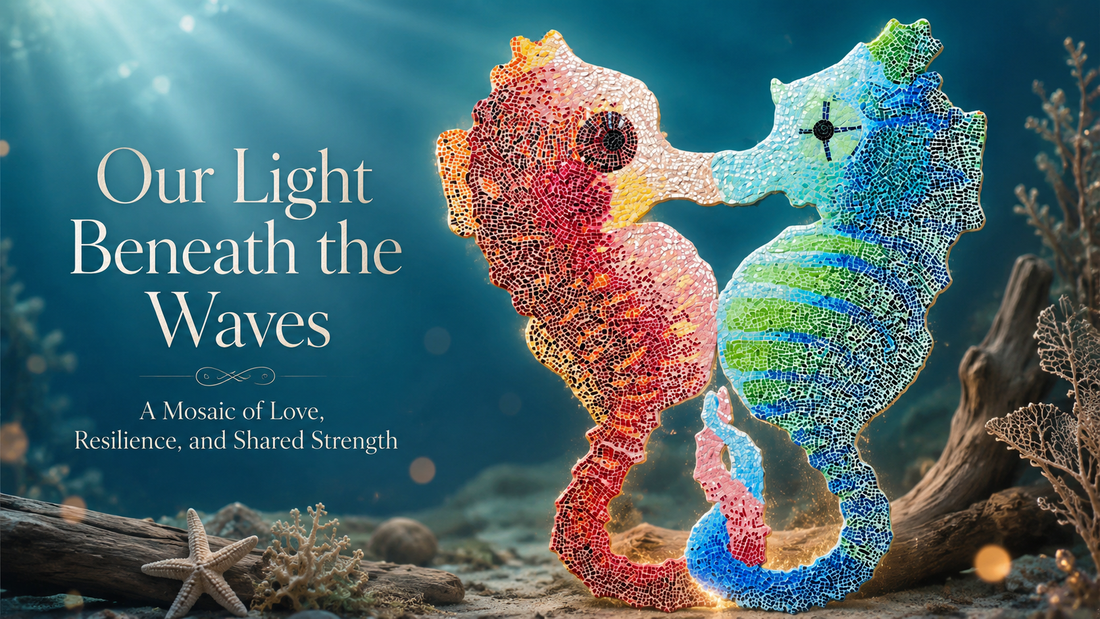 🌊 Our Light Beneath the Waves: Seahorse Art Prints, Canvas Wall Art & Love-Inspired Decor