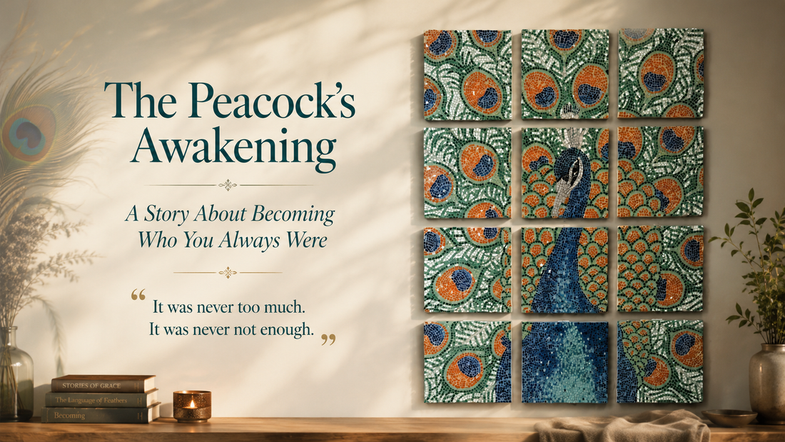 🦚 The Peacock’s Awakening: Neurodivergent Self-Acceptance Art Prints & Canvas Wall Artprints
