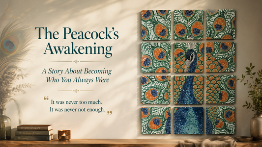 🦚 The Peacock’s Awakening: Neurodivergent Self-Acceptance Art Prints & Canvas Wall Artprints