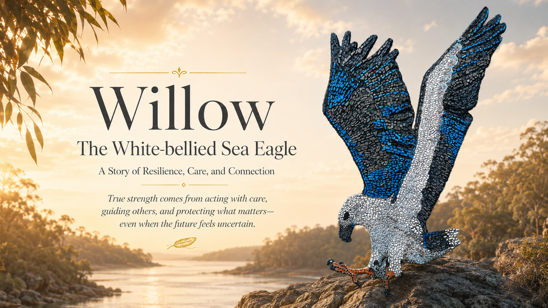 “Willow” – White-bellied Sea Eagle Mosaic of Resilience & Care