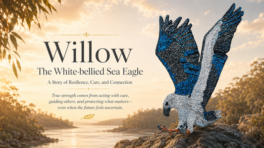 Willow the White-bellied Sea Eagle – Handmade Mosaic of Resilience & Care