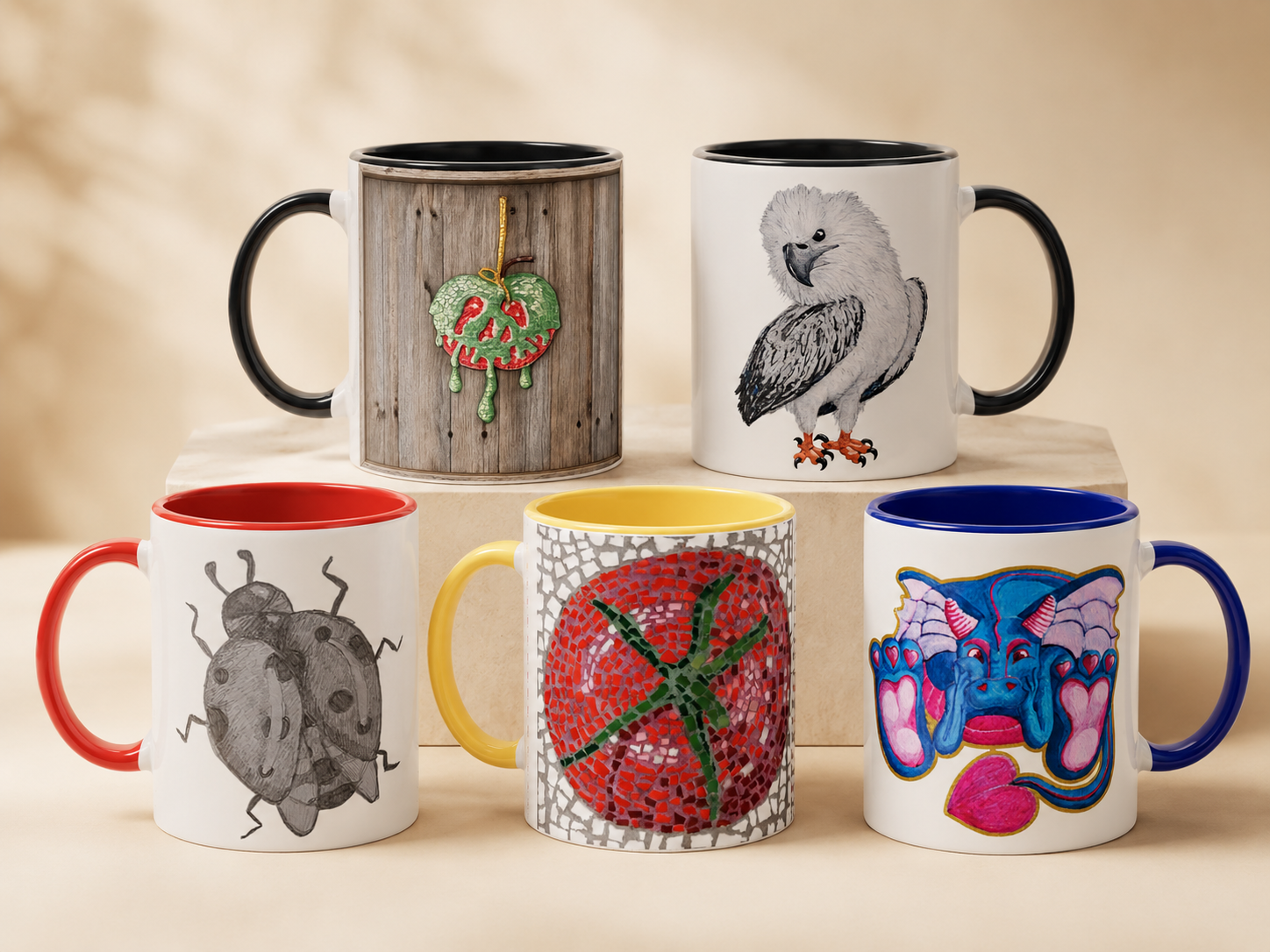 ☕ 11oz Coloured Mug Collection — Colour Inside, Story Outside