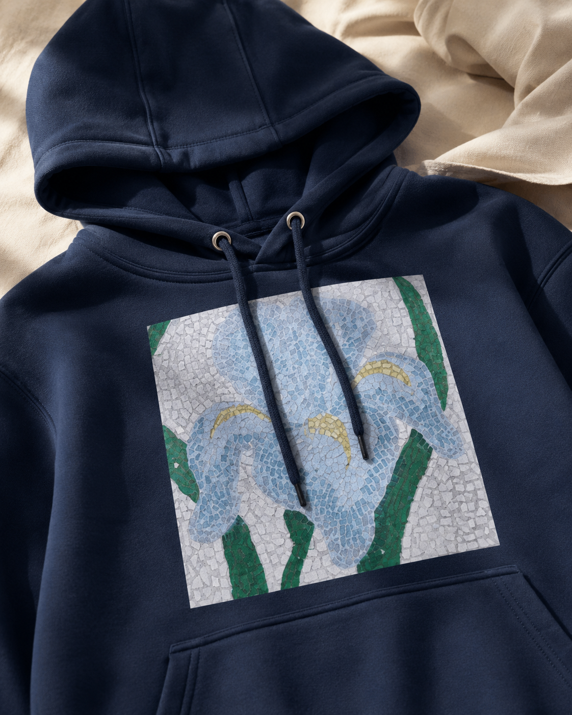 Aveline Iris Flower Mosaic Hoodie