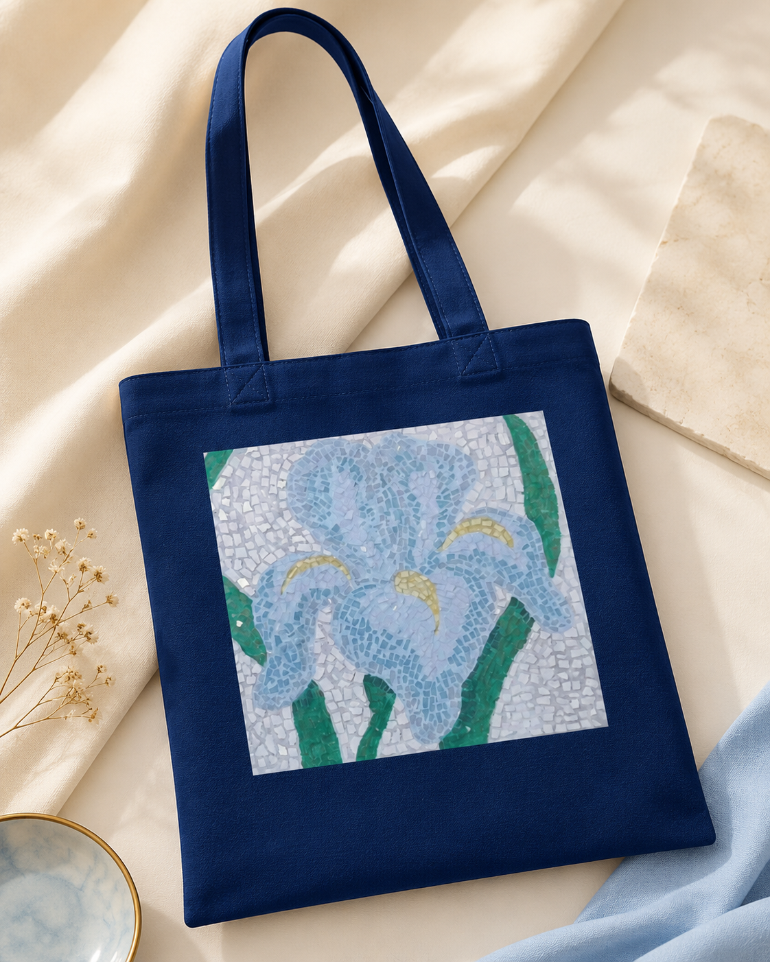 Classic Tote Bag | Aveline Iris Flower Mosaic