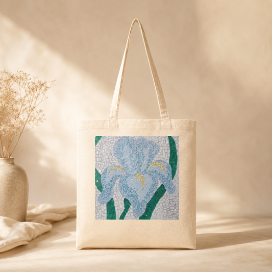 Classic Tote Bag | Aveline Iris Flower Mosaic