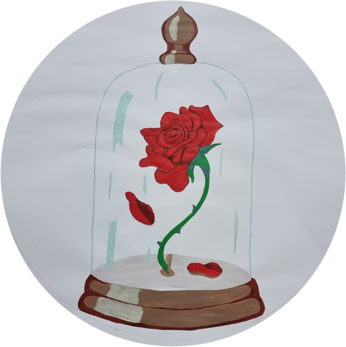 Concept art for the Cursed Rose mosaic, inspired by Beauty and the Beast. Early sketch exploring enchantment and decay, part of the Pop Culture Collection’s fairytale series. Handmade mosaics for sale in Sebastopol, Victoria 