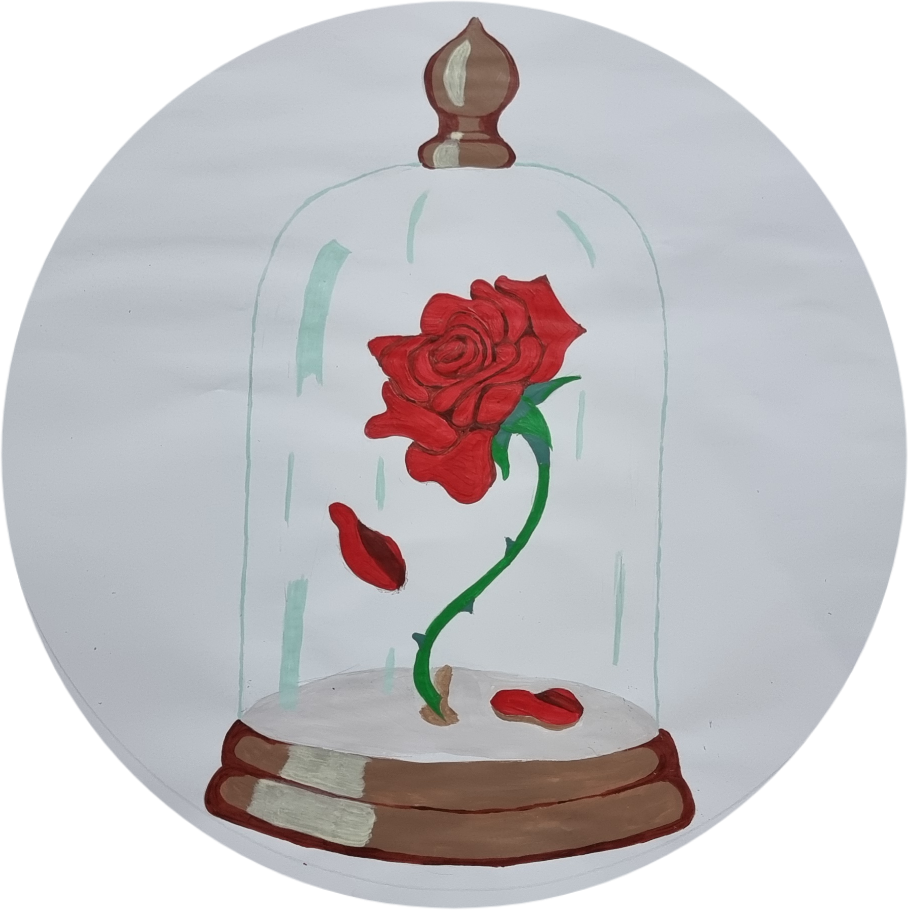 Concept art for the Cursed Rose mosaic, inspired by Beauty and the Beast. Early sketch exploring enchantment and decay, part of the Pop Culture Collection’s fairytale series. Handmade mosaics for sale in Sebastopol, Victoria 