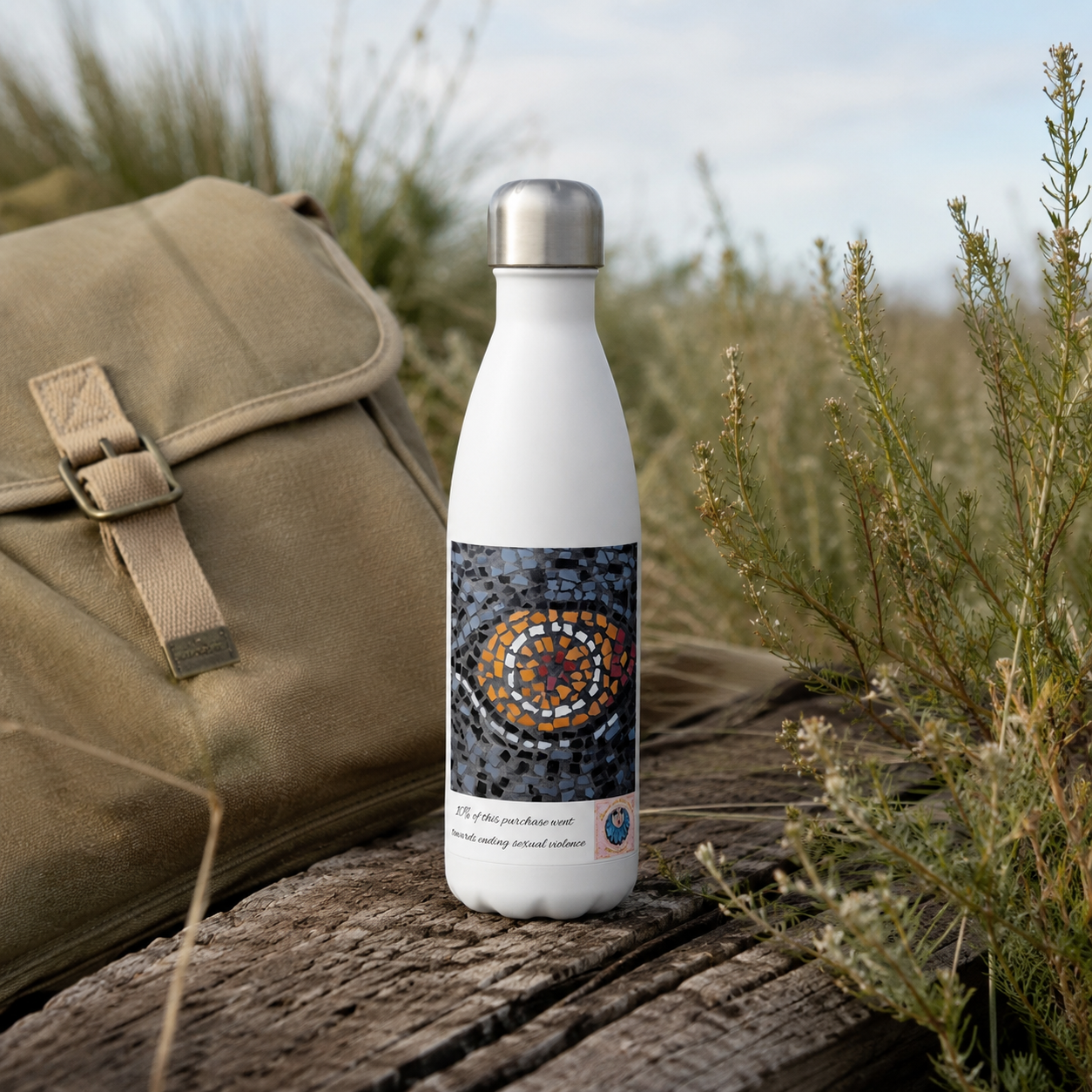 Eira Emperor Penguins Eye Stainless Steel Water Bottle 17oz