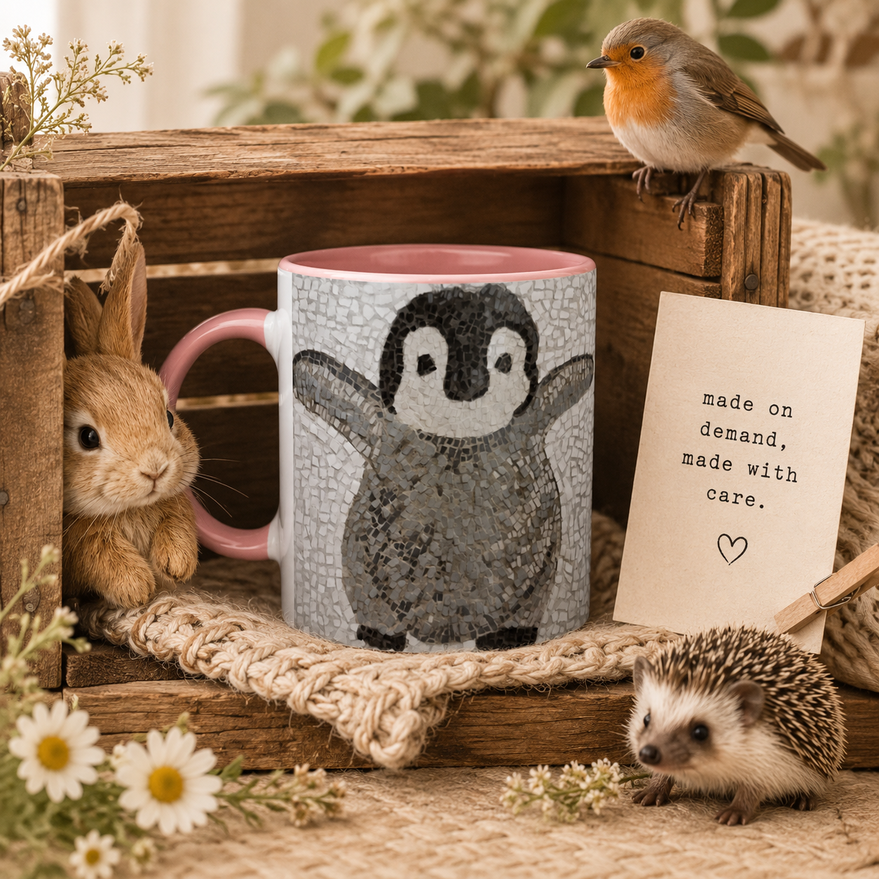 “I’m Coming, Mummy!” Baby Emperor Penguin Mug – 11oz Ceramic Mug