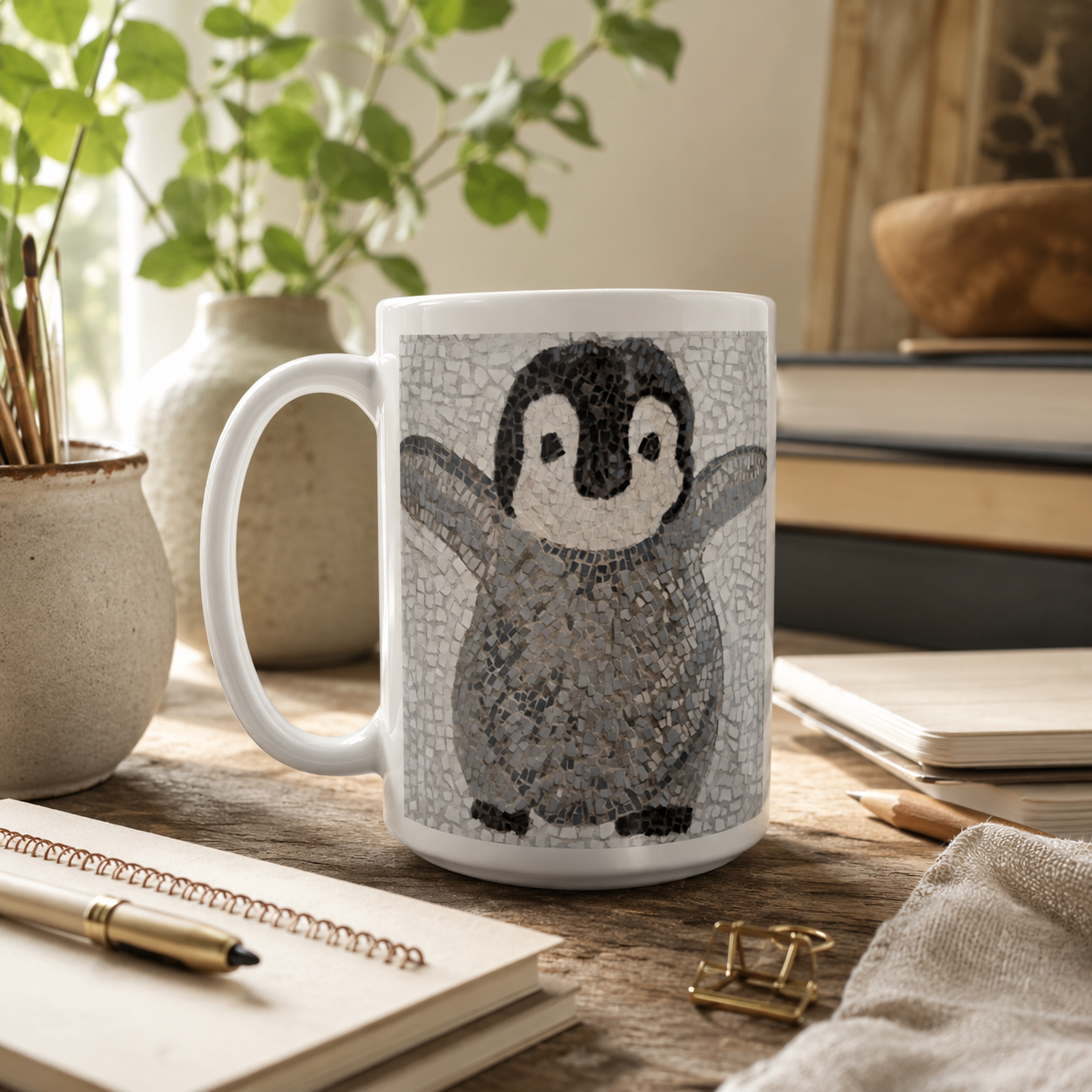 “I’m Coming, Mummy!” Baby Emperor Penguin Mug – 15oz Ceramic Mug