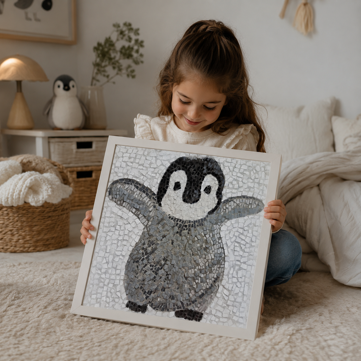 “I’m Coming Mummy” – Immersive Penguin Chick Canvas Print