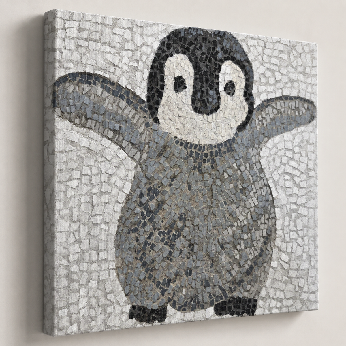 “I’m Coming Mummy” – Immersive Penguin Chick Canvas Print