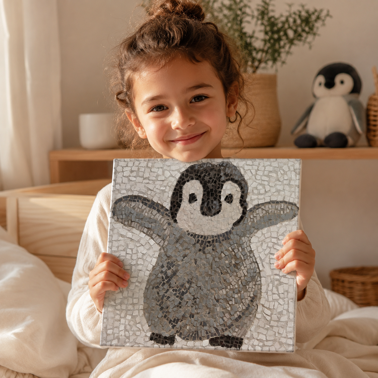 “I’m Coming Mummy” – Immersive Penguin Chick Canvas Print