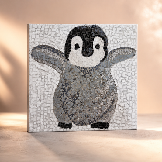 “I’m Coming Mummy” – Immersive Penguin Chick Canvas Print