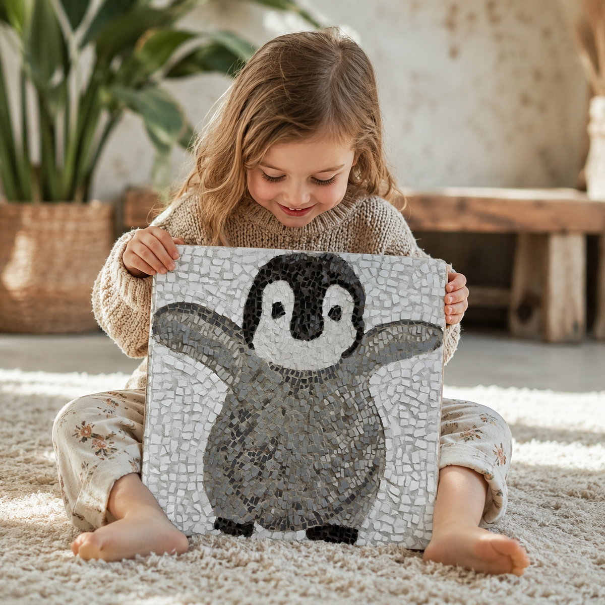 “I’m Coming Mummy” – Immersive Penguin Chick Canvas Print