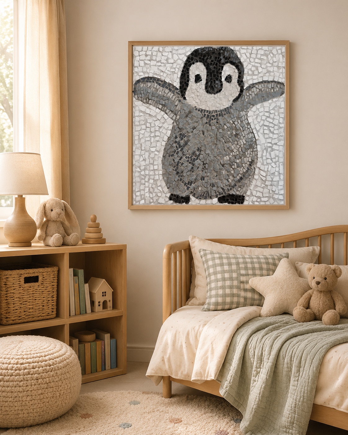 “I’m Coming Mummy” Fine Art Poster – Emperor Penguin Chick Wall Art