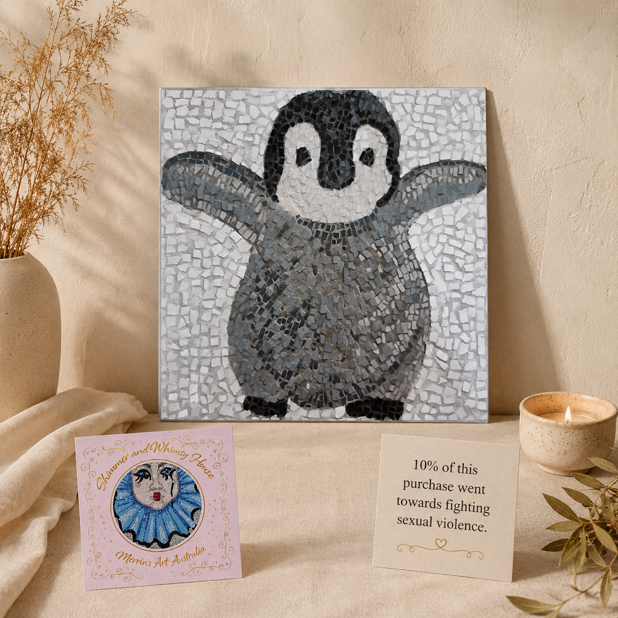 “I’m Coming Mummy” Fine Art Poster – Emperor Penguin Chick Wall Art