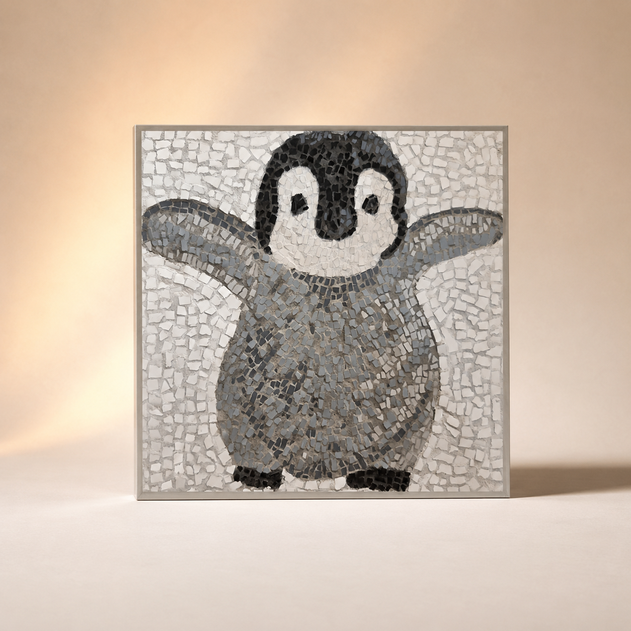 I'm Coming Mummy Penguin Mosaic Artwork – Hand-signed Collectible Print