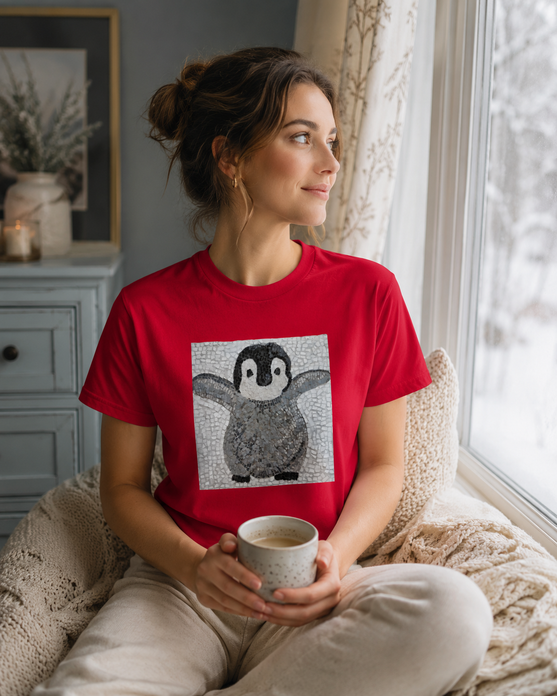 “I’m Coming, Mummy!” Baby Emperor Penguin Heavyweight Unisex Tee