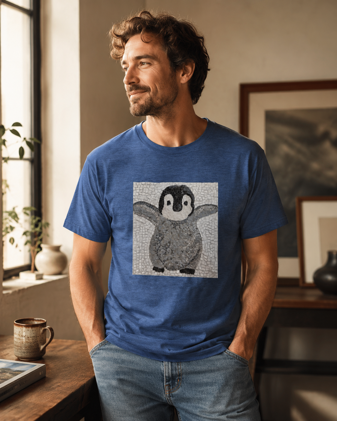 “I’m Coming, Mummy!” Baby Emperor Penguin Heavyweight Unisex Tee