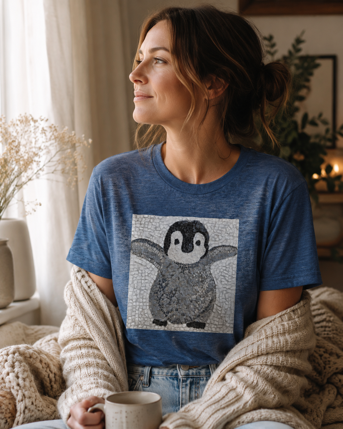 “I’m Coming, Mummy!” Baby Emperor Penguin Heavyweight Unisex Tee