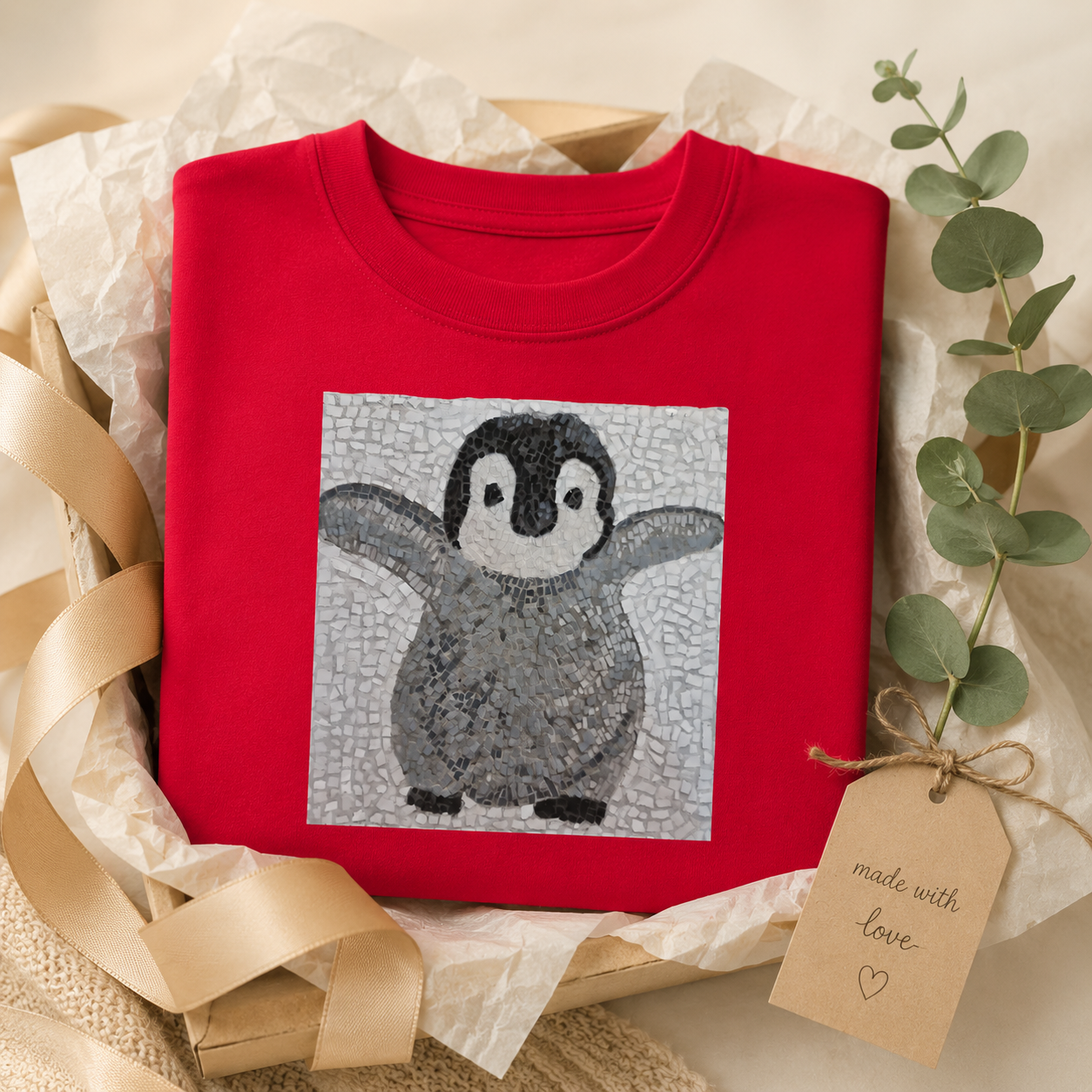 “I’m Coming, Mummy!” Baby Emperor Penguin Heavyweight Unisex Tee
