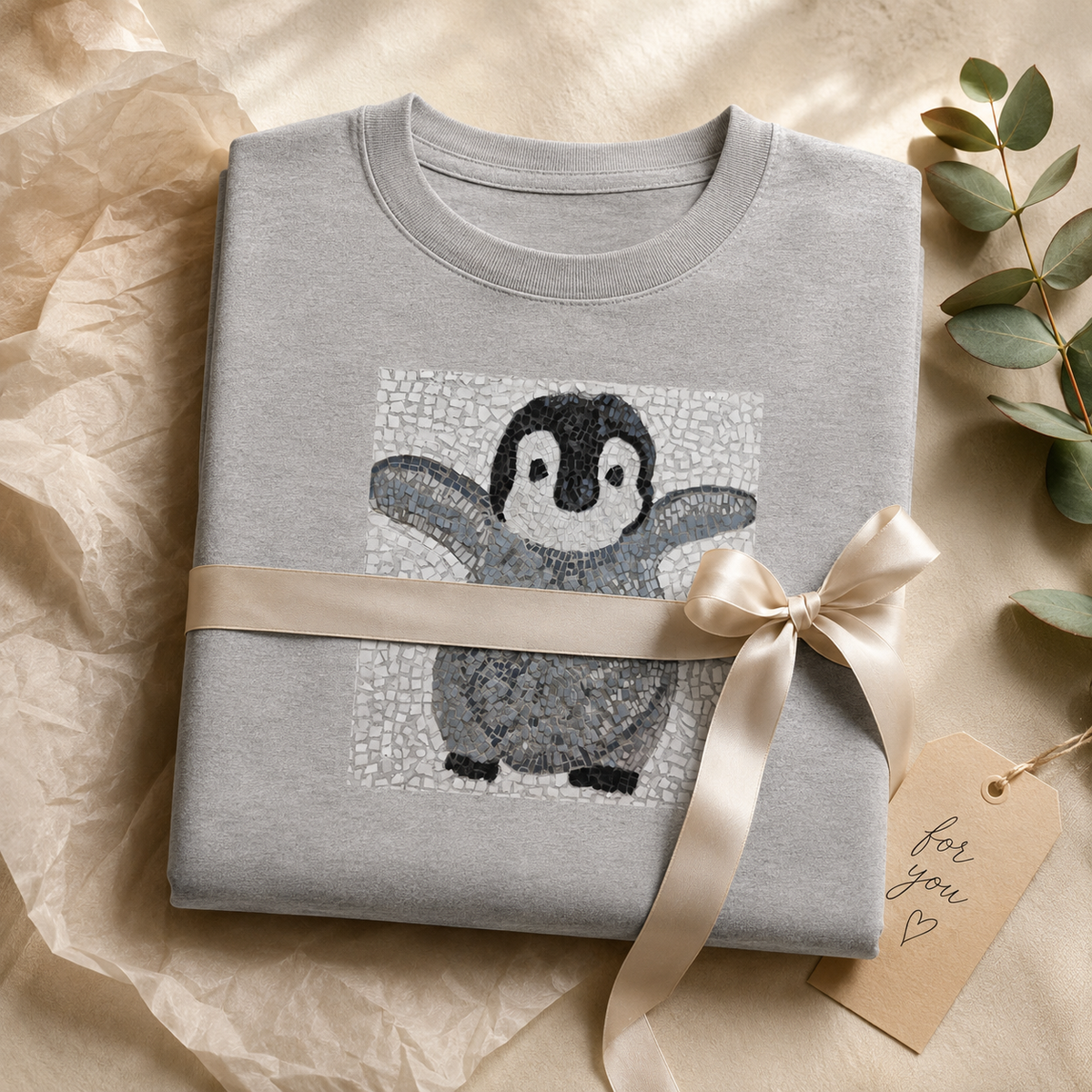 “I’m Coming, Mummy!” Baby Emperor Penguin Heavyweight Unisex Tee