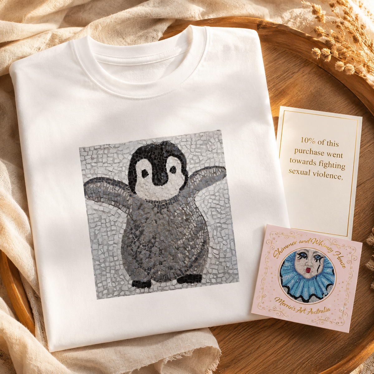 “I’m Coming, Mummy!” Baby Emperor Penguin Heavyweight Unisex Tee