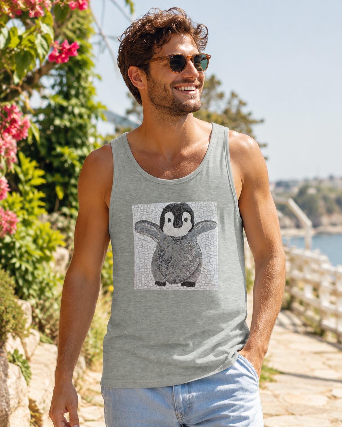 “I’m Coming Mummy!” Baby Emperor Penguin Unisex Jersey Tank