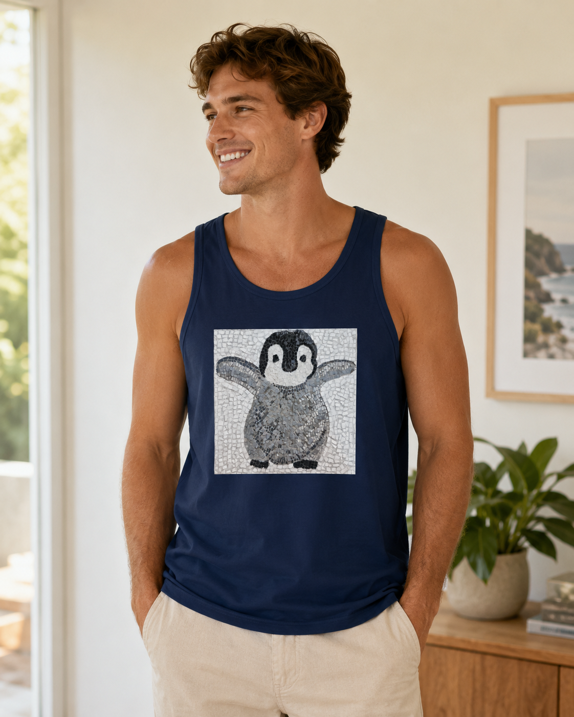 “I’m Coming Mummy!” Baby Emperor Penguin Unisex Jersey Tank