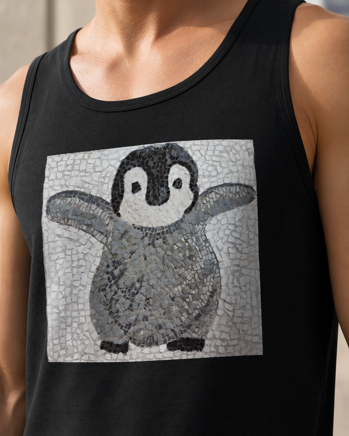 “I’m Coming Mummy!” Baby Emperor Penguin Unisex Jersey Tank