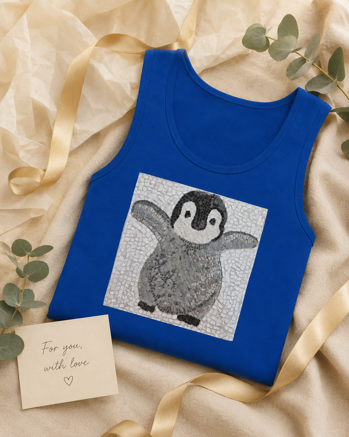 “I’m Coming Mummy!” Baby Emperor Penguin Unisex Jersey Tank