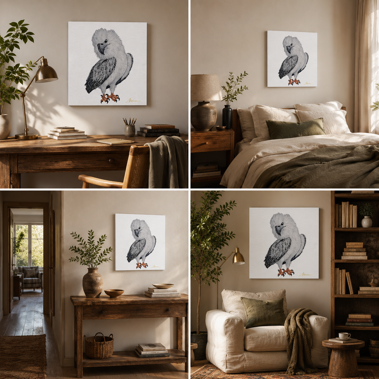 Canvas Print Wall Art |"Just a Lil Nibble" White-bellied Sea Eagle Artwork
