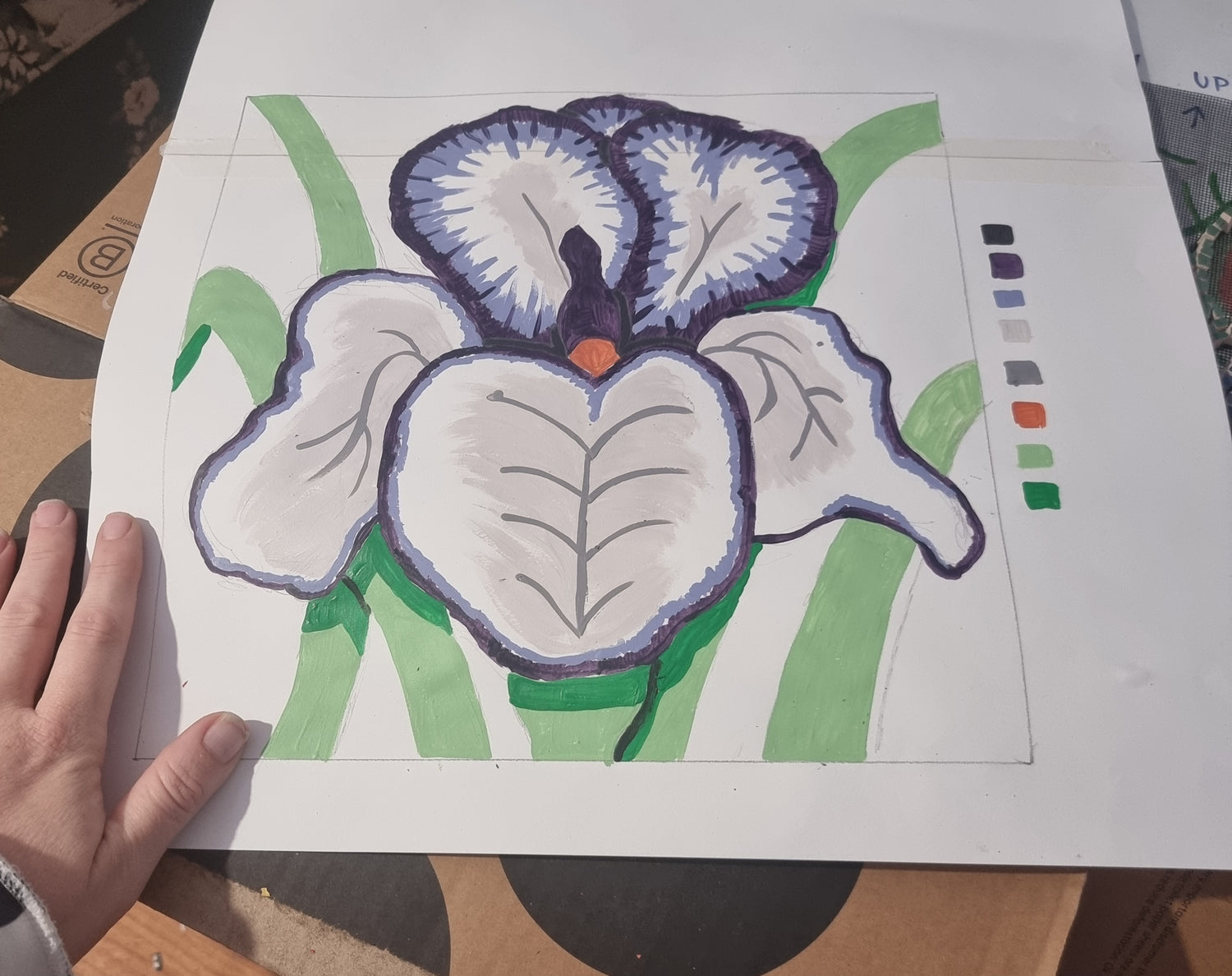 Large iris concept art for diy mosaic art kit for sale
