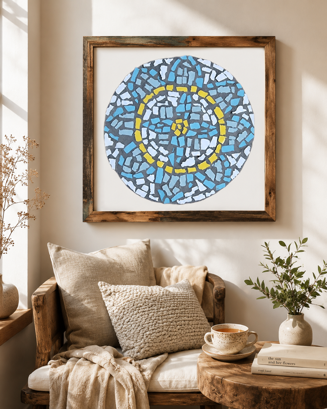 Mandala Coaster Fine Art Poster | Mosaic-Inspired Mandala Wall Art