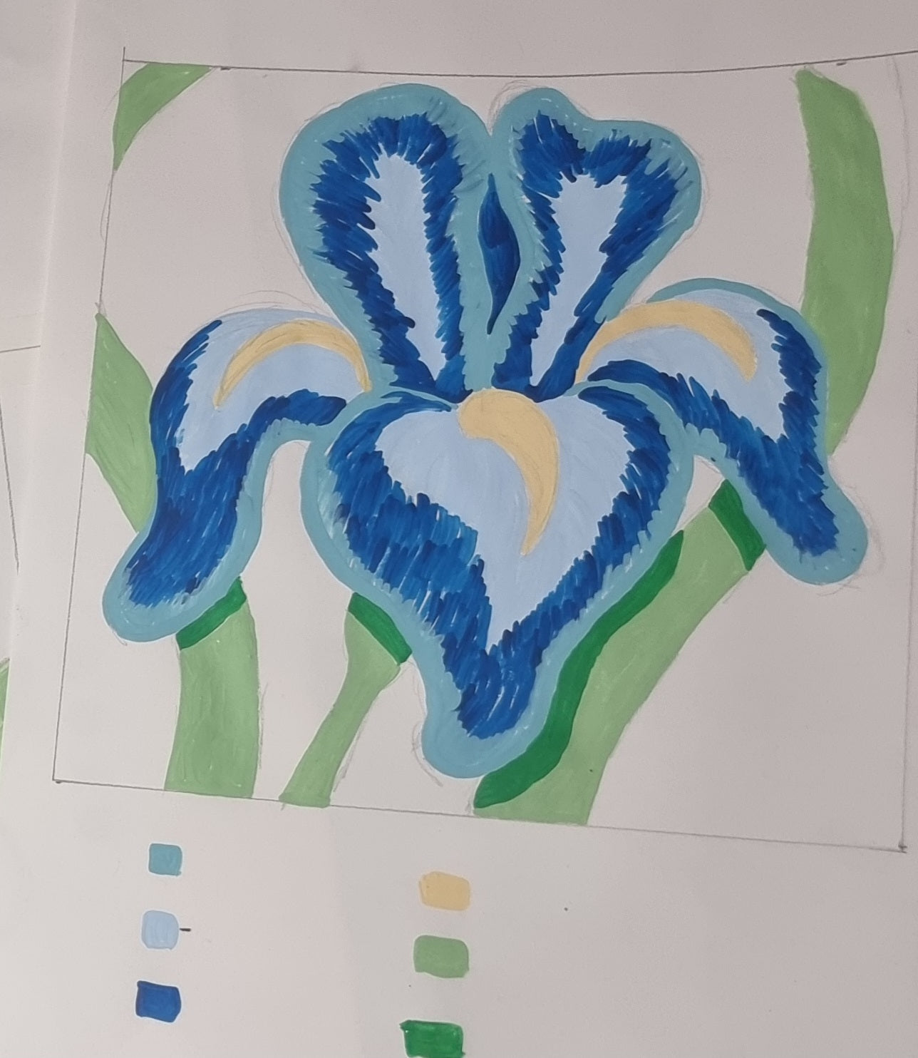 Medium iris concept art for dit mosaic art kit for sale